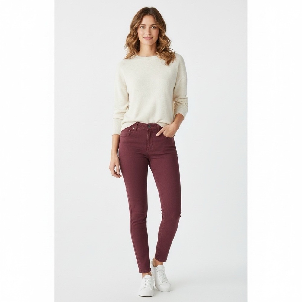 Free People Women's 24 Stretch Denim Skinny Pants Jeans Red Mocha NEW 28.5"